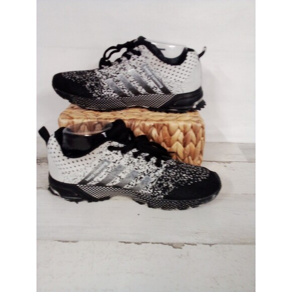 Big Kids/Men's Black/Silver  Athletic Running Shoes Size 6 - Picture 14 of 16